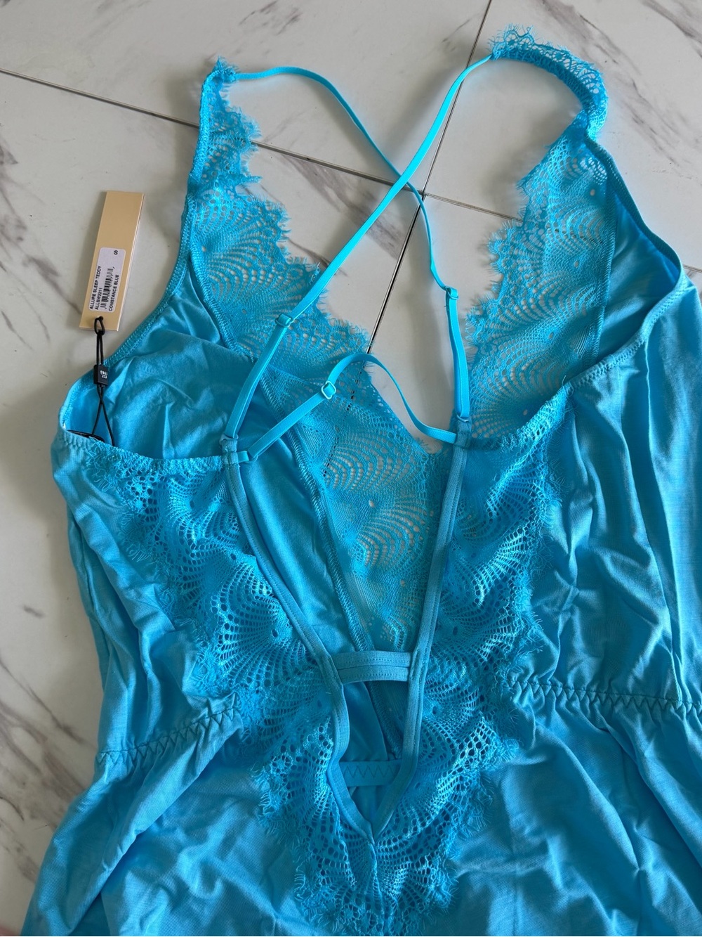 Cosabella Blue Allure Sleep Teddy Romper Size S – New With Tags